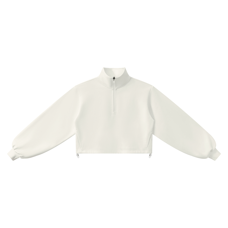 Mock-Neck Quarter-Zip Sweatshirt