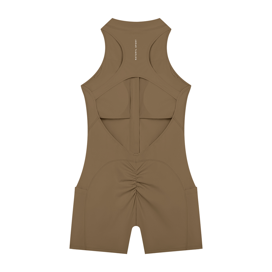 Quarter-Zip Yoga Romper