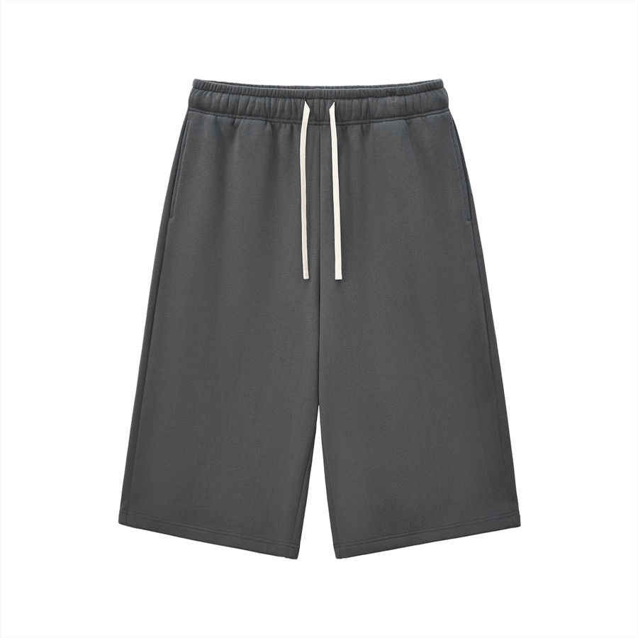 Relaxed Drawstring Three-quarter Sweatpants