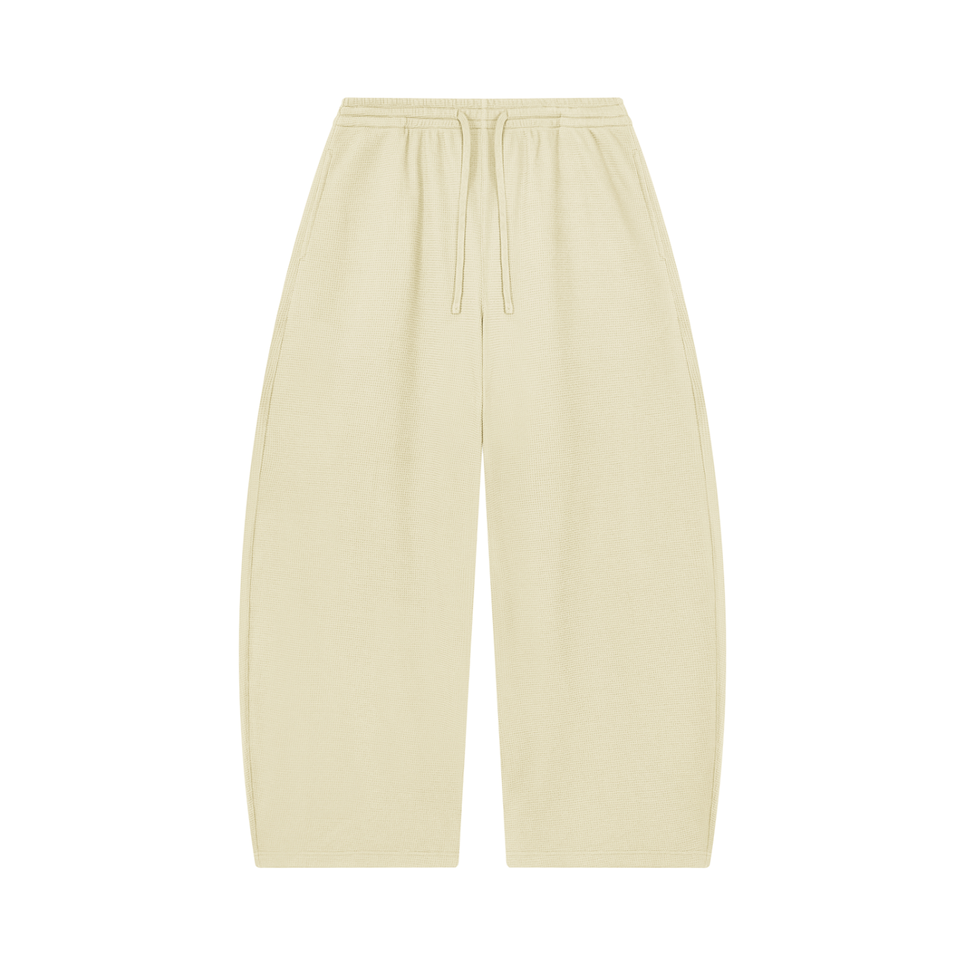 Unisex Waffle Barrel Leg Pants