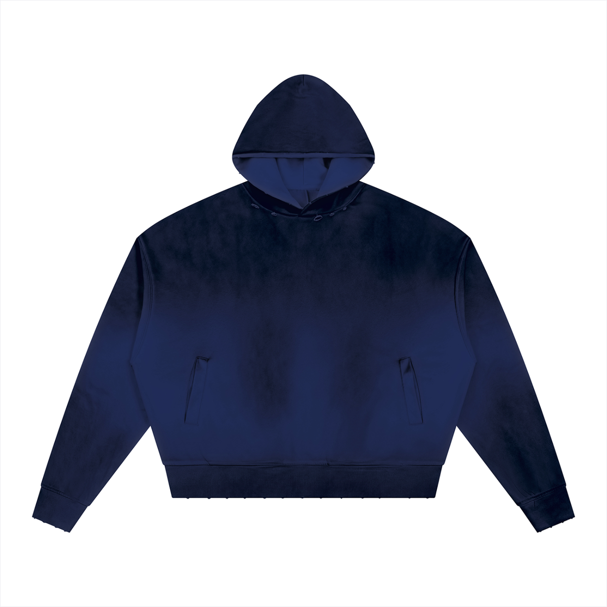 Unisex Sunfade Distressed Boxy Hoodie